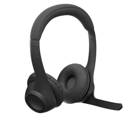 Logitech Zone 300 Headset in midnight black with over-ear cushions and noise-cancelling microphone